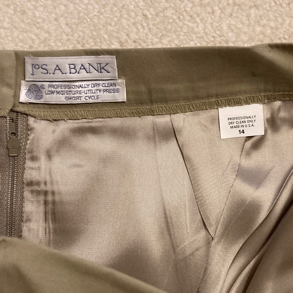 Ladies size 14 Olive Khaki Double-Breasted Suit Set with skirt/jacket - Picture 5 of 6